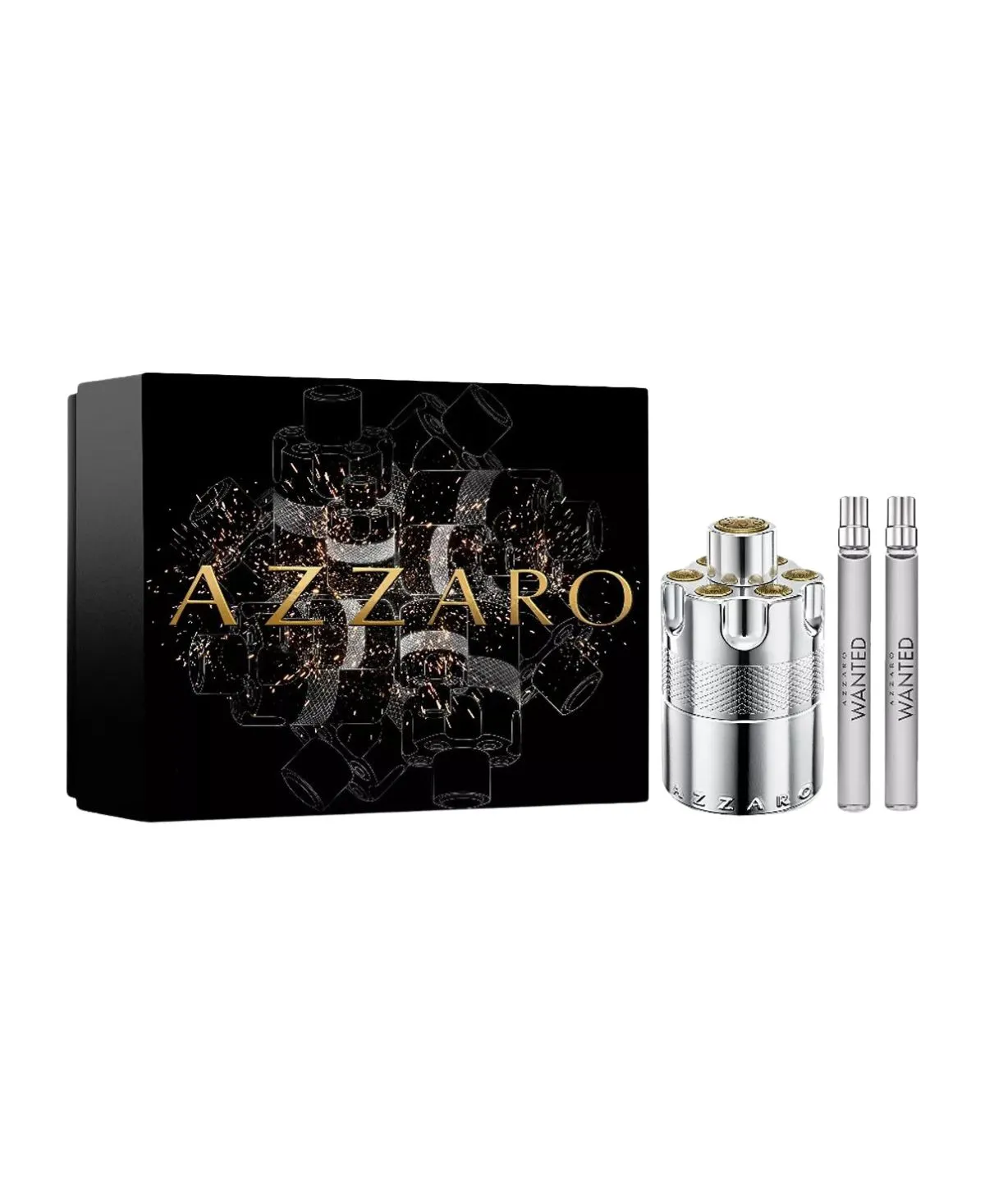 Azzaro Wanted 3 pcs Gift Set Eau de Parfum EDP Spray for Men 3.4oz 100ml - UPC: 3614274101461