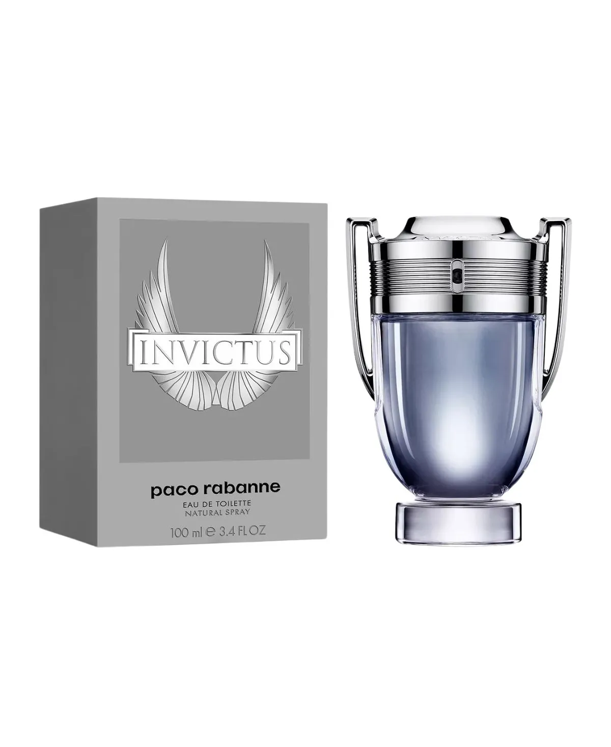 Paco Rabanne Invictus Eau de Toilette EDT Spray for Men 3.4oz 100ml - UPC: 3349668515660