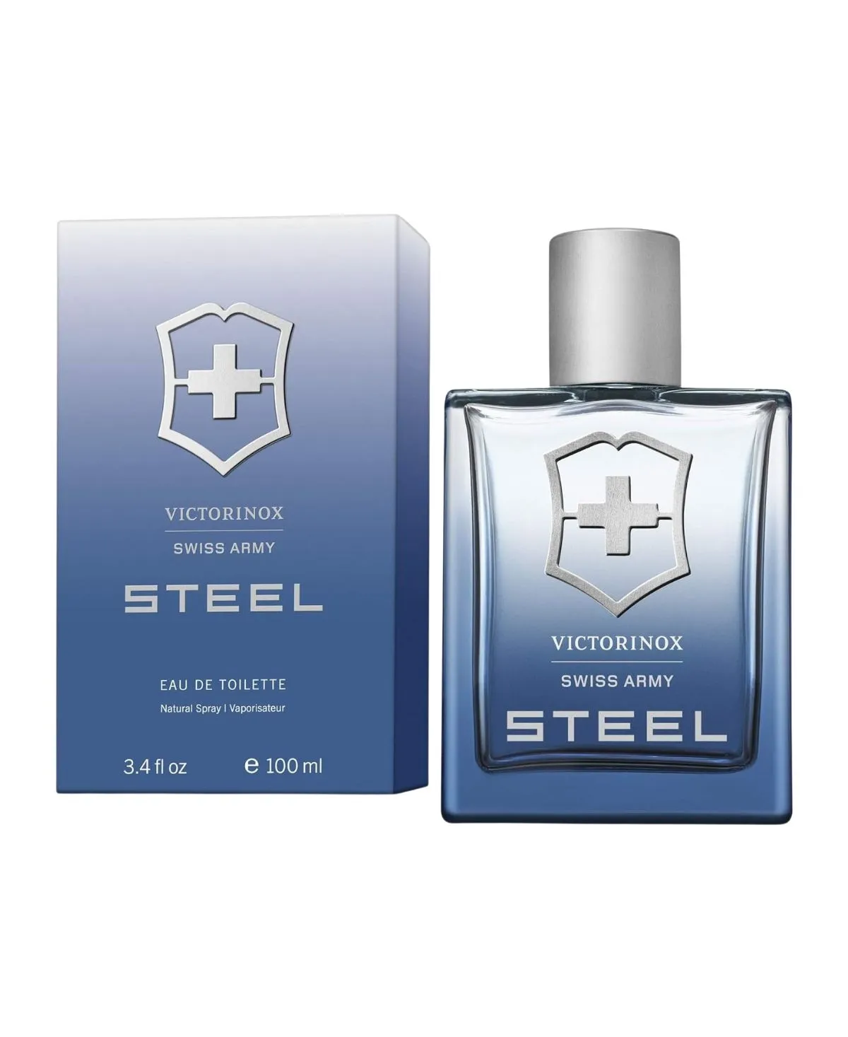 Victorinox Steel Eau de Toilette EDT Spray for Men 3.4oz 100ml - UPC: 7611160127648