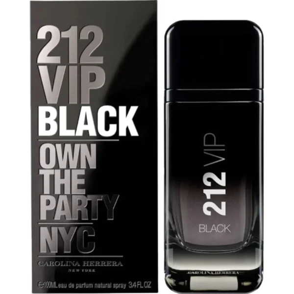 Carolina Herrera 212 VIP Black Eau de Parfum EDP Spray for Men 3.4oz 100ml - UPC: 8411061043844