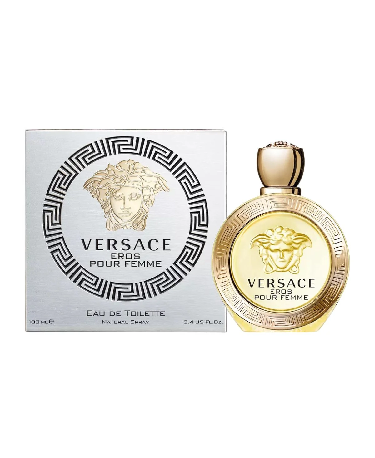 Versace Eros Pour Femme Eau de Toilette EDT Spray for Women 3.4oz 100ml - UPC: 8011003827343