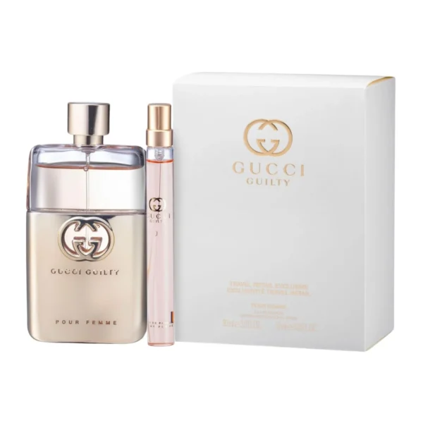 Gucci Guilty Pour Femme Gift Set 2 pcs Eau de Parfum EDP Spray for Women 3oz 90ml - UPC: 3616304104343