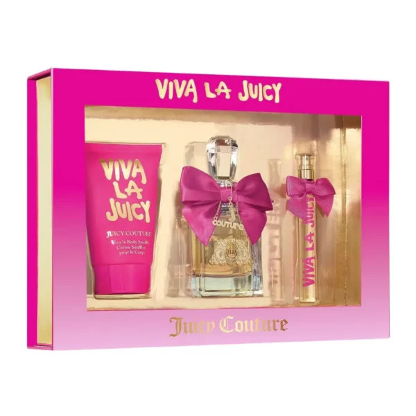 Juicy Couture Viva La Juicy 3 pcs Gift Set Eau de Parfum EDP Spray for Women 3.4oz 100ml - UPC: 719346228817