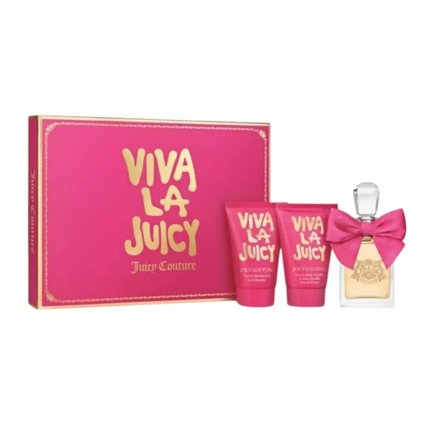 Juicy Couture Viva La Juicy 3 pcs Gift Set Eau de Toilette EDT Spray for Women 3.4oz 100ml - UPC: 719346264396