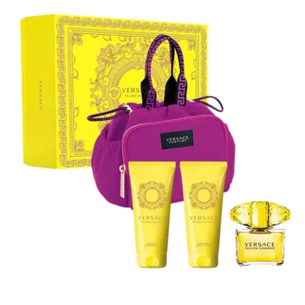 Versace Yellow Diamond 4 pcs Gift Set Eau de Toilette EDT Spray for Women 3oz 90ml - UPC: 8011003884902