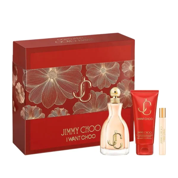 Jimmy Choo I Want Choo Gift Set 3 pcs Eau de Parfum EDP Spray for Women 3.4oz 100ml - UPC: 3386460146241