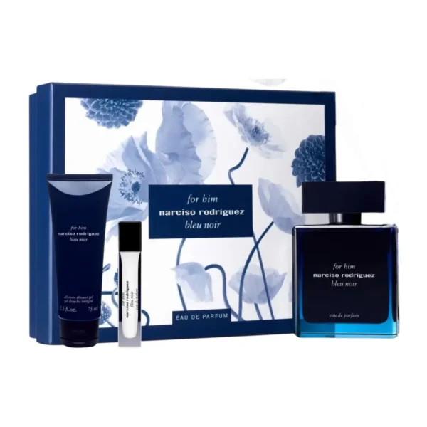 Narciso Rodriguez For Him Bleu Noir Gift Set 3 pcs Eau de Parfum EDP Spray for Men 3.4oz 100ml - UPC: 3423222092726